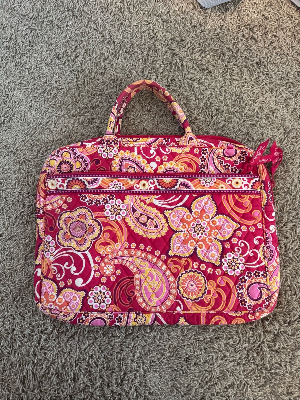 Vera Bradley Pink Floral Paisley Laptop Bag